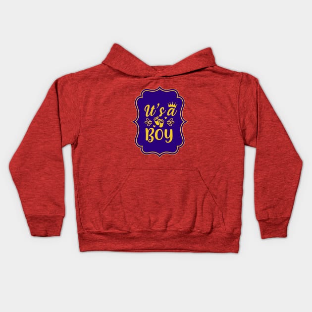 It's A Boy Kids Hoodie by KidsKingdom